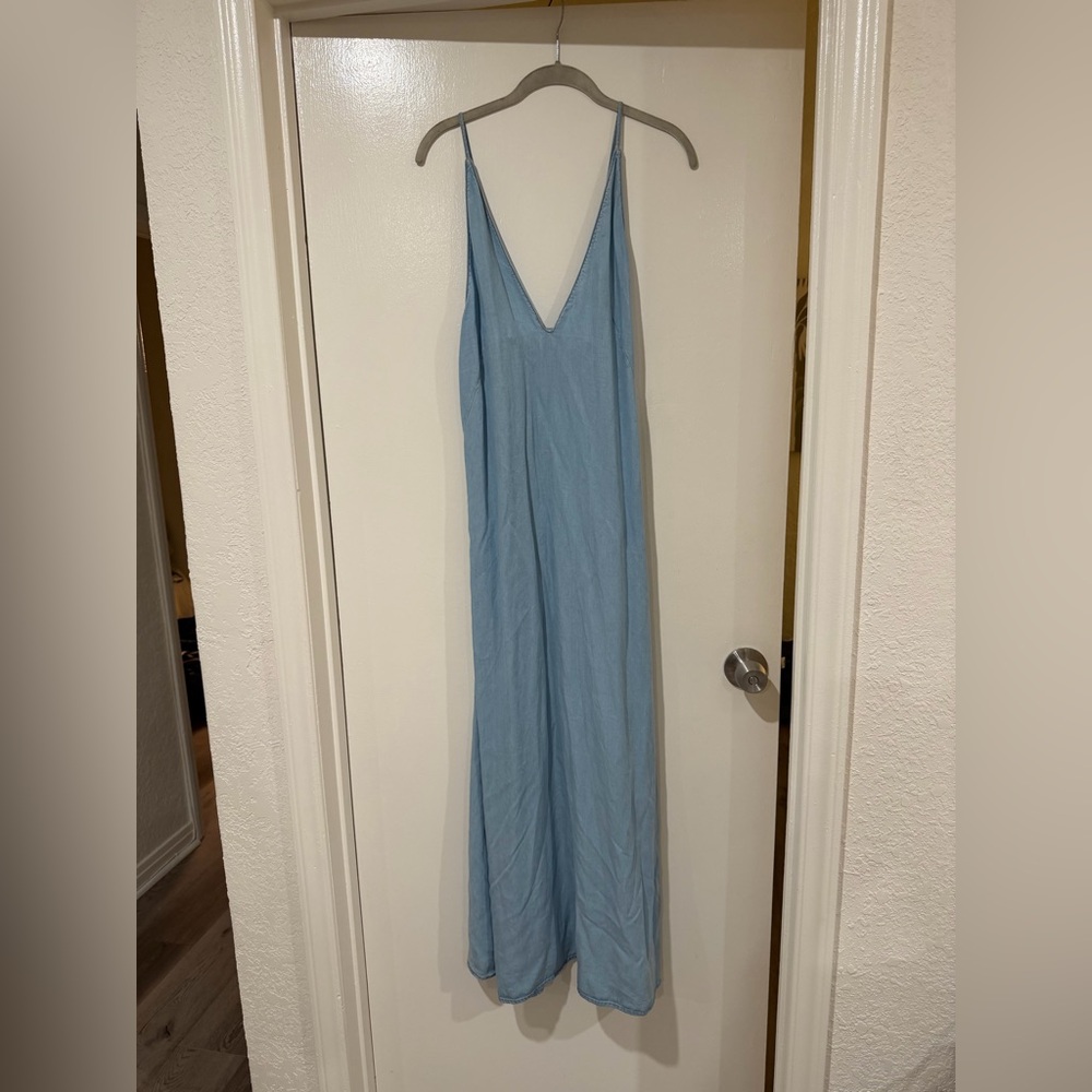 Zara Light Blue Backless Dress. Size small